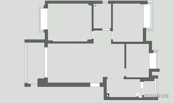 110m2三室一卫，舍得砸墙空间更敞亮