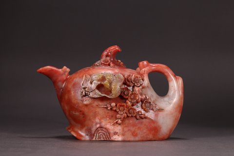 |寿山石“喜上眉梢”茶壶