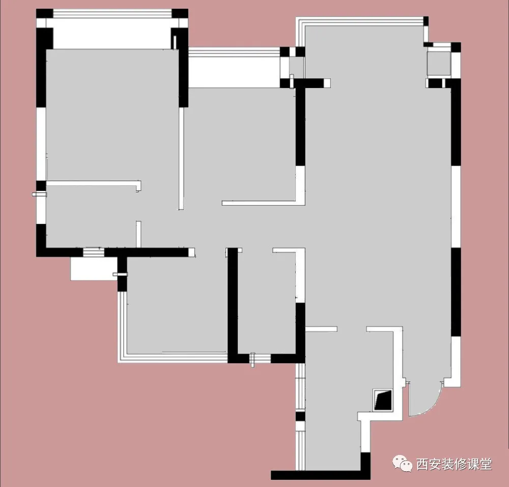 |110㎡三室，黑白灰冷酷婚房