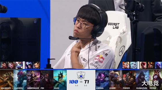 t1|LOL-S11小组赛：100T巨魔抢大龙无济于事，T1击败100T暂居B组第二