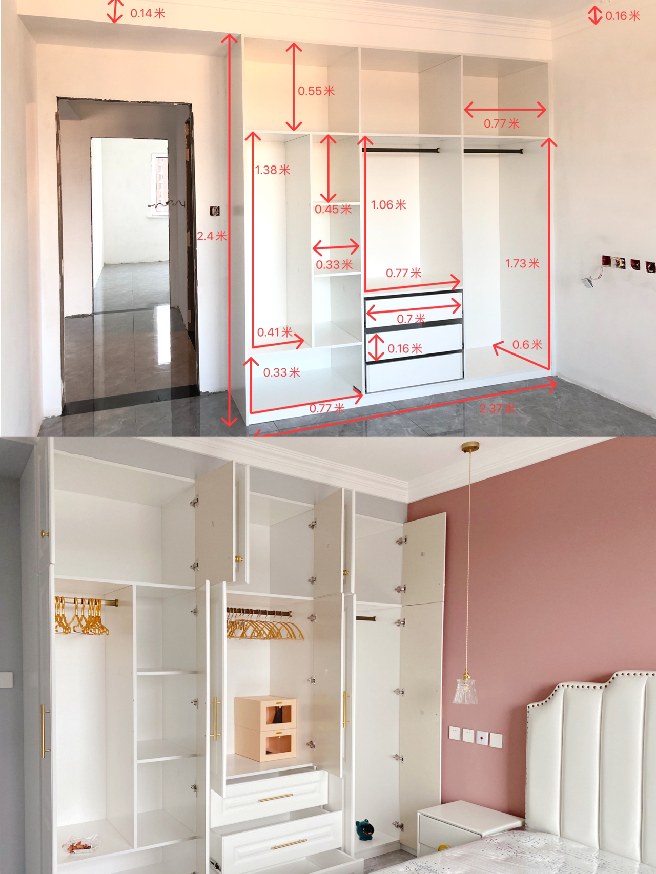 2022年融美观性和实用性于一体的11款衣柜结构布局