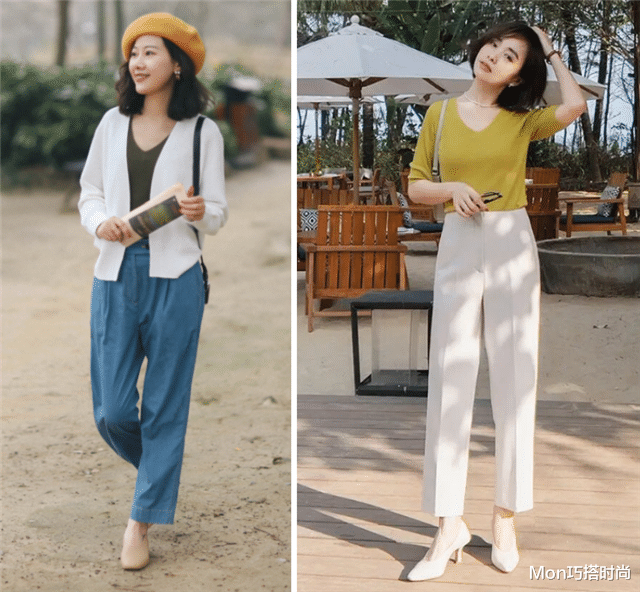 Mon巧搭时尚|“烟管裤+平底鞋”,这才是适合40岁女人的穿搭,日常通勤都好看