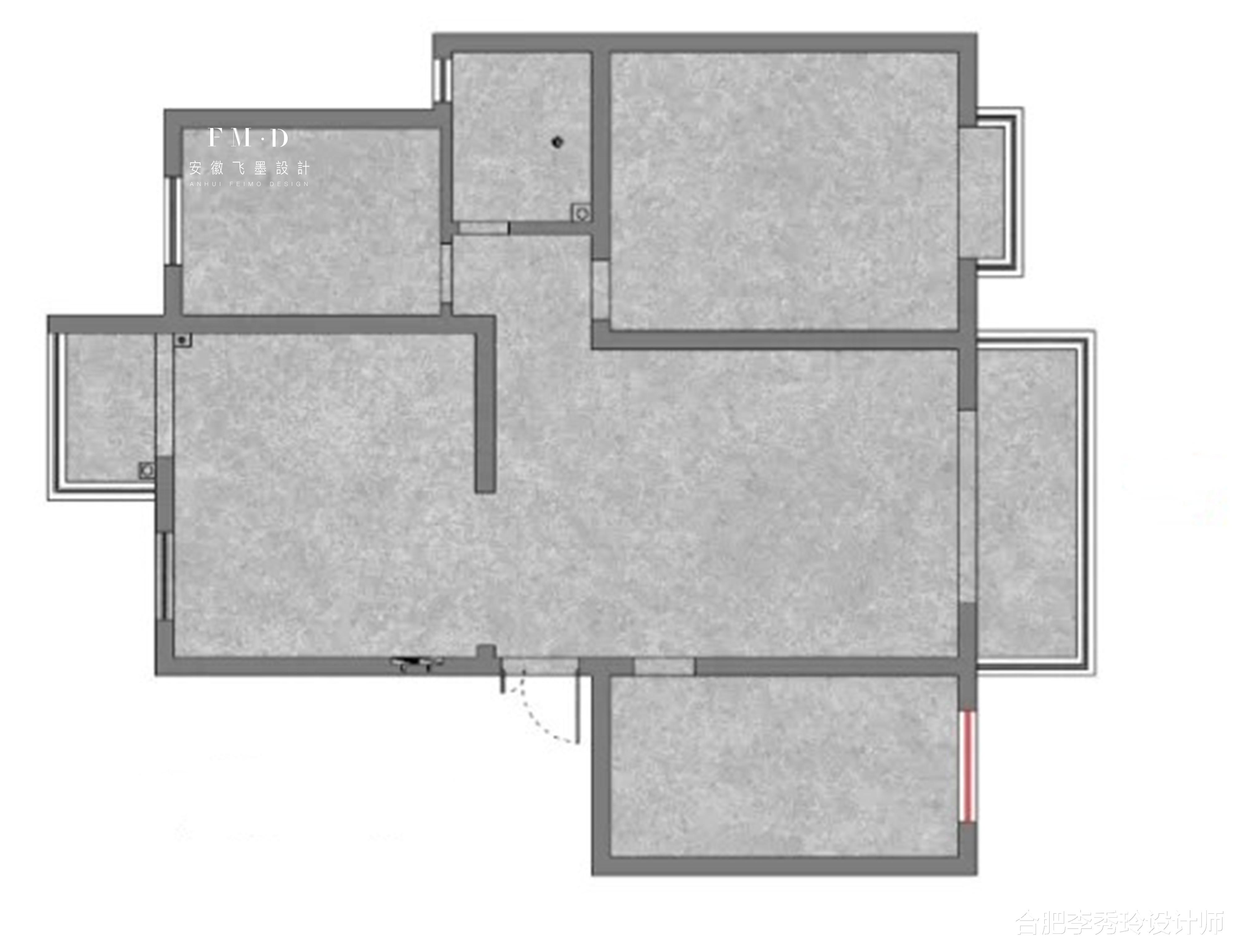 沙发墙拆掉一半，保留85公分高，打通客厅和书房成“理想大横厅”