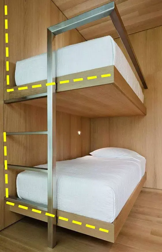 越来越多人上下铺不装支架了,将床悬空挂墙上,空间何止大2倍!