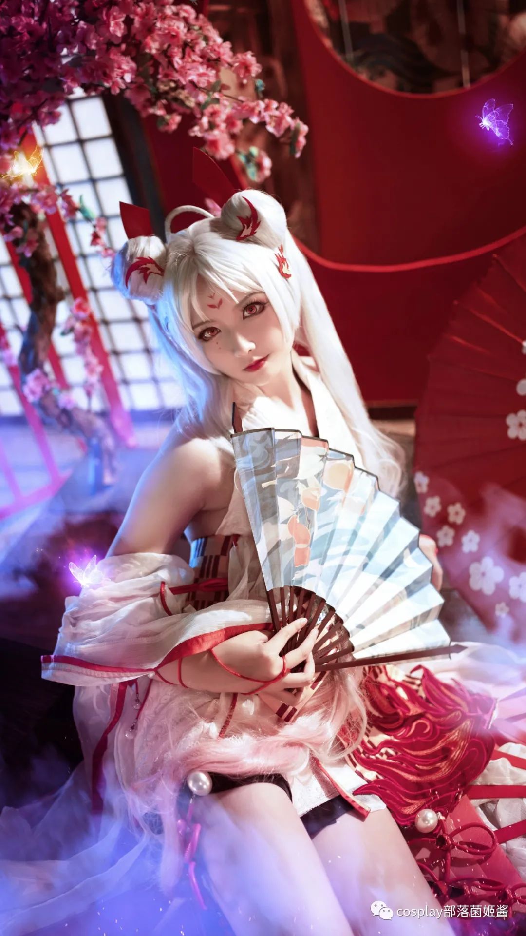 陰陽師|cos：陰陽師不知火cos正片@頭發，長腿好美