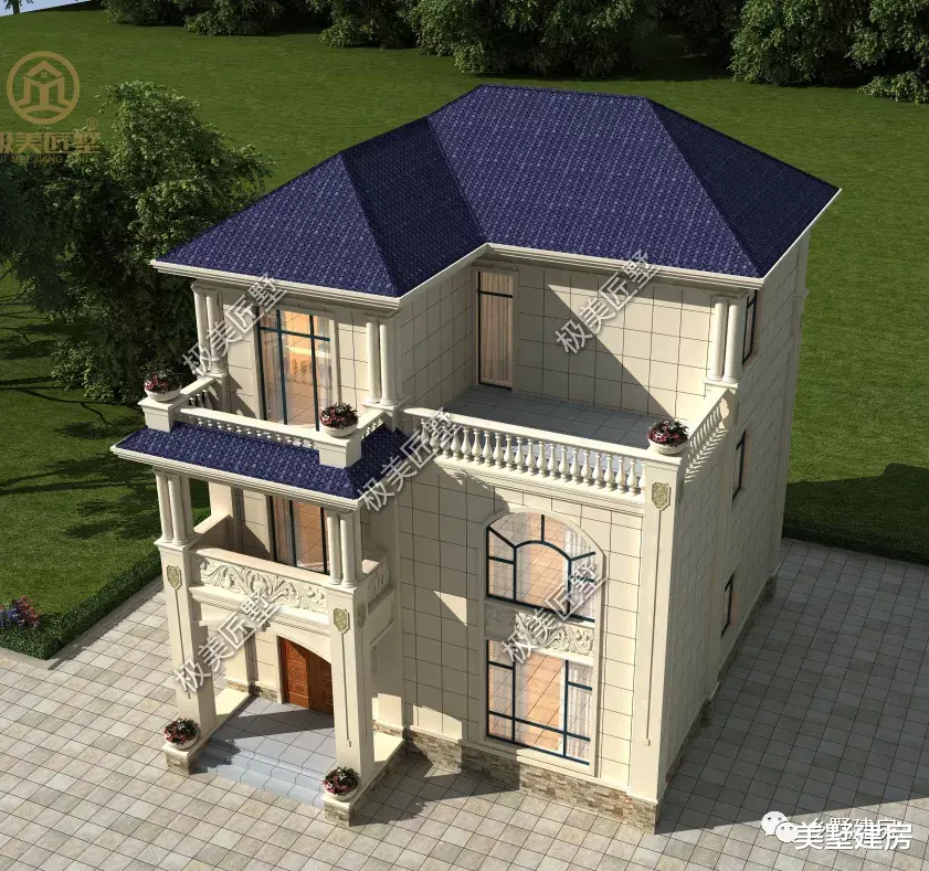 宅基地|经典大气欧式别墅，造价经济，小宅基地的福利来了！