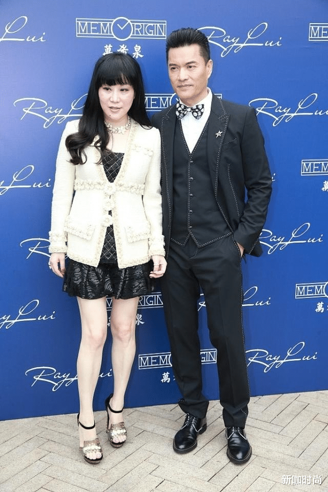 健身|吕良伟老婆太心急，小香风外套搭齐刘海披肩发，刻意扮嫩反而显老