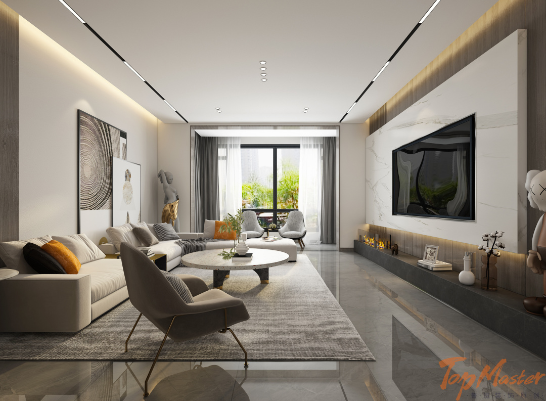 【鲁班装饰】星畔湾169m2现代风格 简单优于复杂