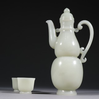 和田玉籽料|清乾隆 和田玉籽料刻诗文一套