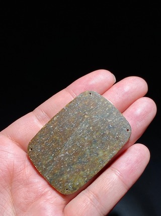 和田玉籽料|汉 和田玉籽料 青玉 谷纹 玉片