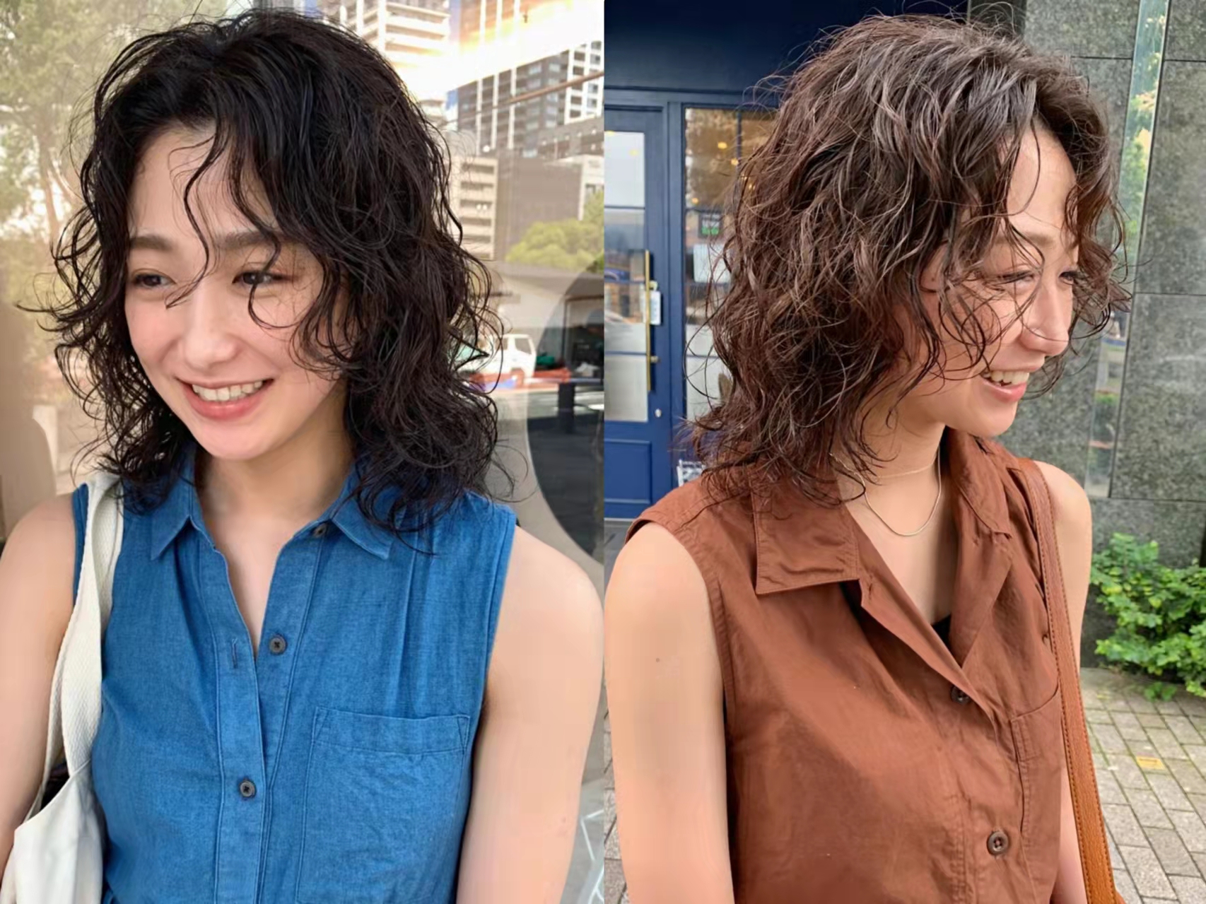 围巾 30岁到60岁都适合的卷发发型，简单随意好打理，既显发量又接地气