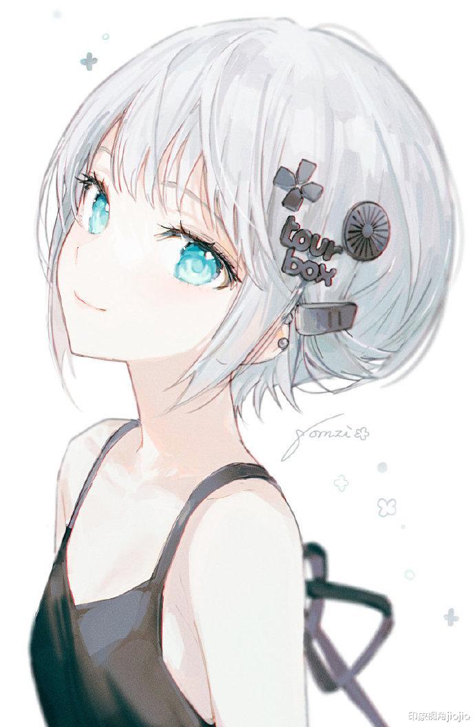 |清新淡雅的动漫花样少女，偏白彩色的渐变式上色太让人喜欢了
