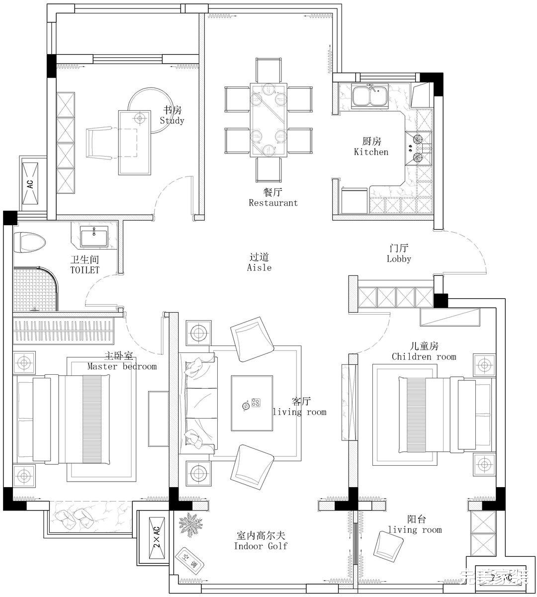 完美家装 125平方米的房子这样设计，高级与轻奢并存，太美了
