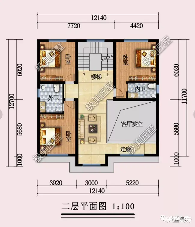 占地130平,三层欧式风别墅这样建,豪华且大气