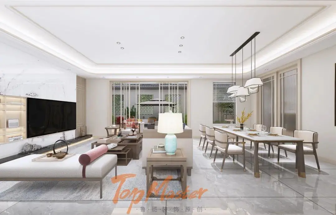 【鲁班装饰】山海春风200㎡新中式风格，弥新-偶寄