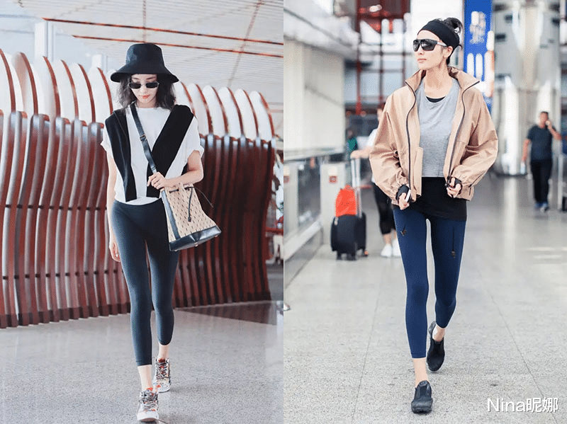 Nina昵娜|奚梦瑶真自律，挺9月肚穿健美裤做瑜伽只长孕肚，高2cm“马蜂臀”抢镜