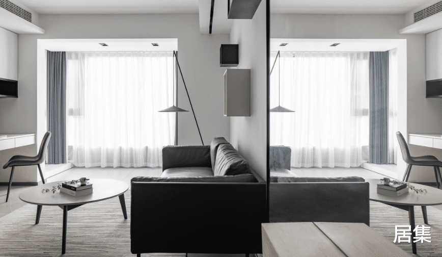 客厅也可以做书房,在家就能欣赏长江美景,享受潮流的独特美感