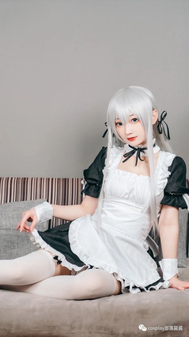 |cos：女仆穹妹cos正片@桃墨