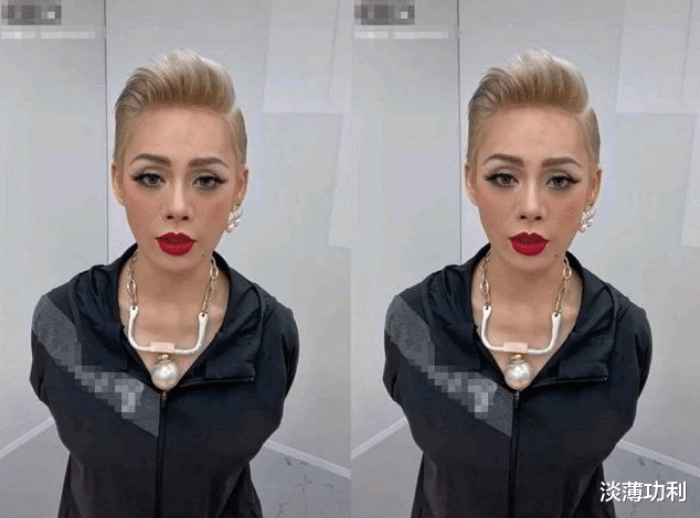 连衣裙|离开浪姐之后，宁静越来越时髦了，染金色短发戴巨大珍珠项链