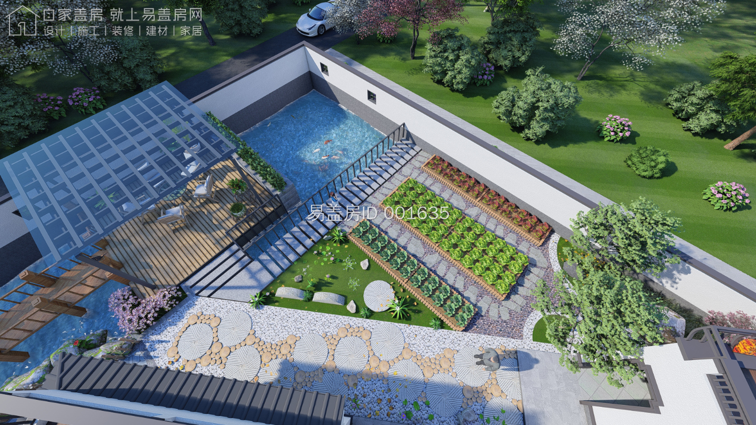 中式宅院2层 / 10室 9卫 2厅 1厨 1堂屋 1土灶 4储藏 1会客厅 5休闲区 3阳台 1屋顶花园