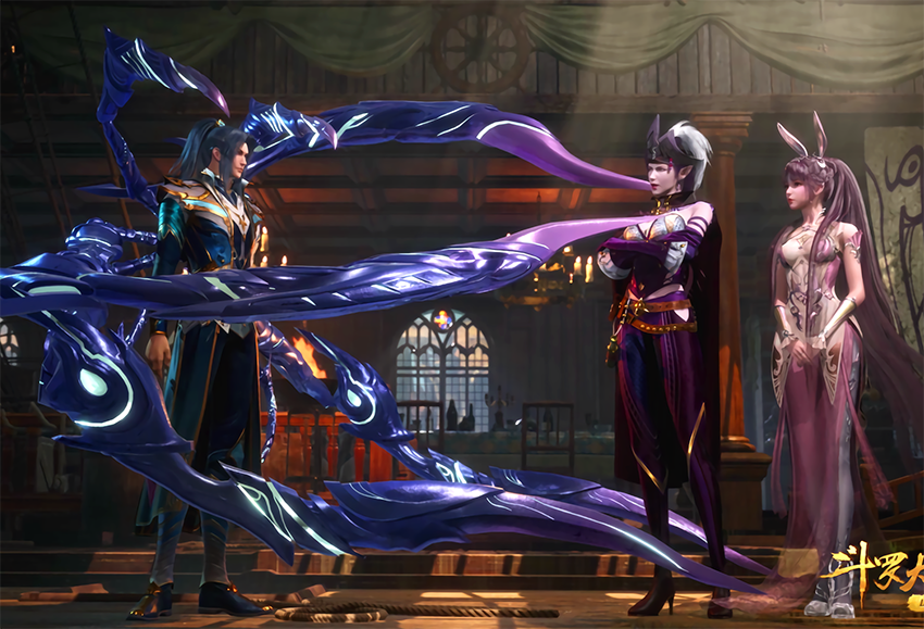 小舞|斗罗大陆:唐三首秀天女散花,八蛛矛进化有点大,紫珍珠你忍一下