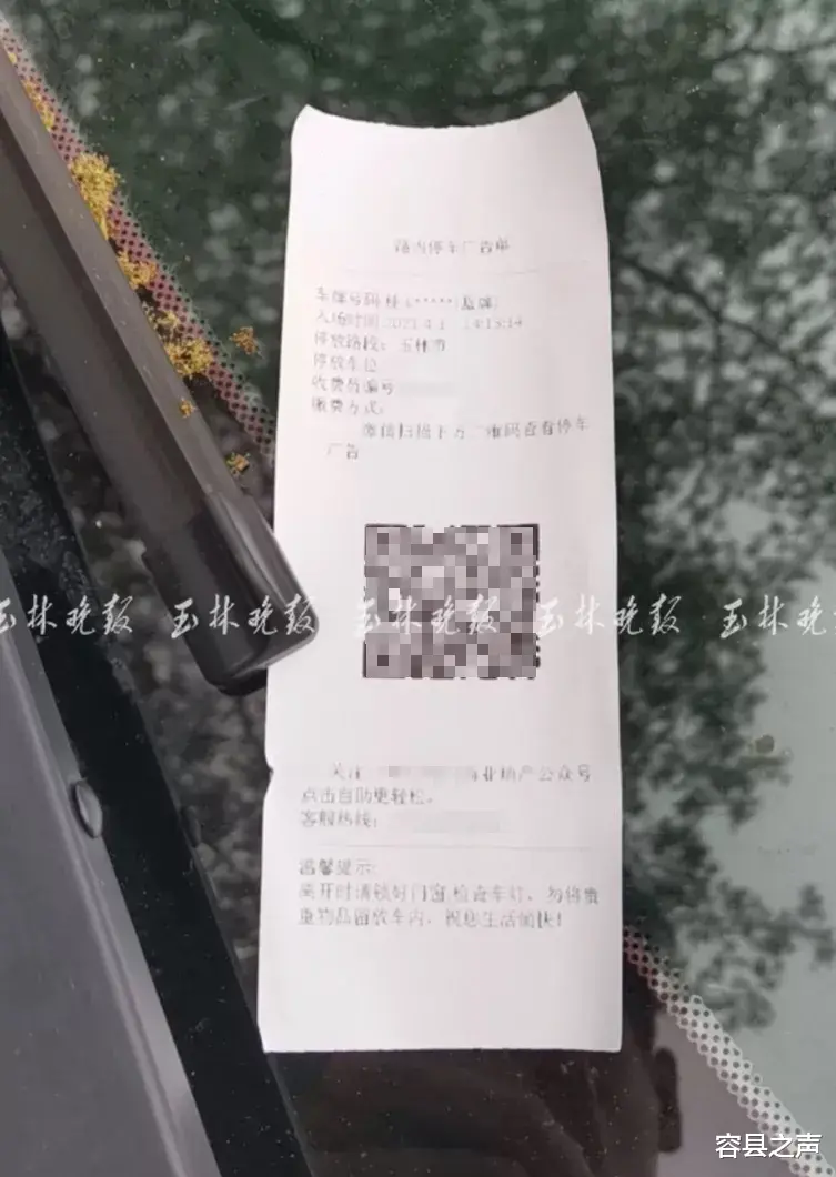 容县之声 广西这路边泊位现“李鬼”收费条，扫码后手机