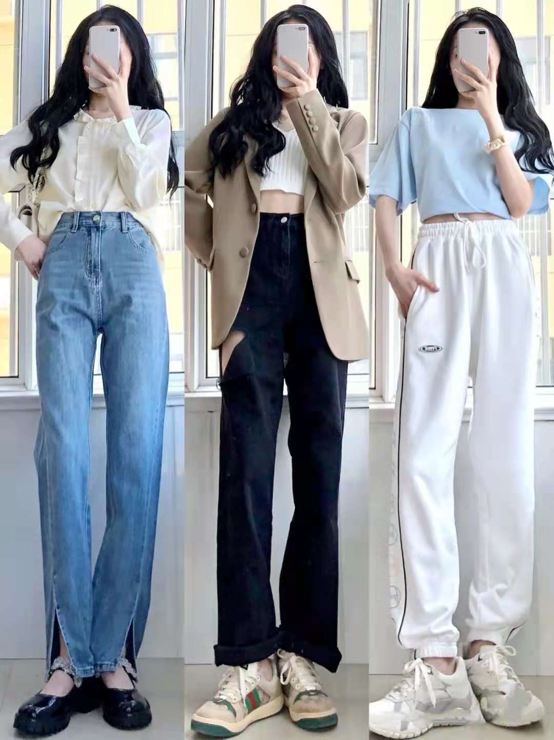 Blues蓝调时尚|今夏穿搭不单调，淡绿开衫+白色抹胸，温柔淡雅穿出高级感