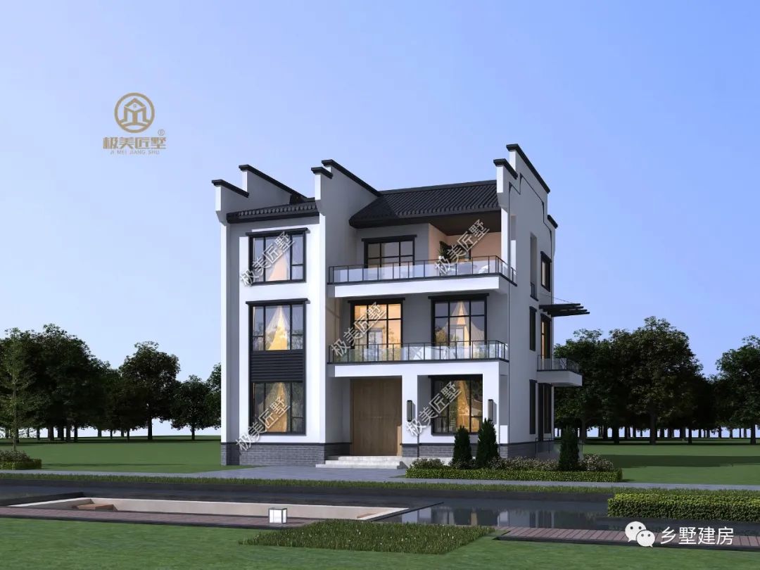 农村建房怎么选?11.54X11.24米,徽派风格来一栋