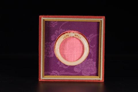 |老和田玉双龙头手镯