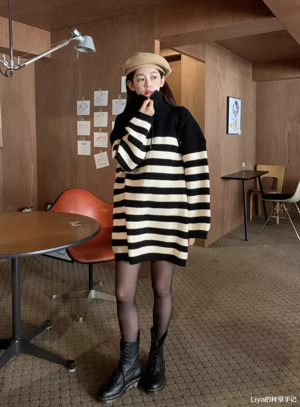Liya的种草手记 大毛衣 + 半裙，太洋气