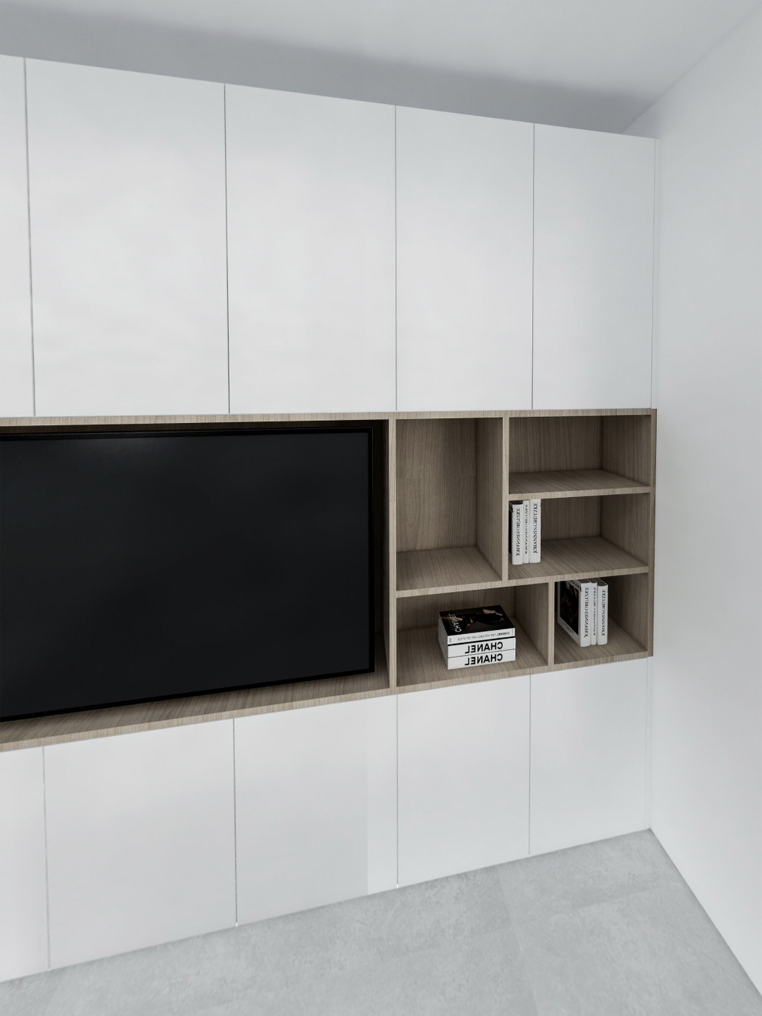 流行装修风格|房子装修，客厅装一整面墙的电视柜，好看又好用