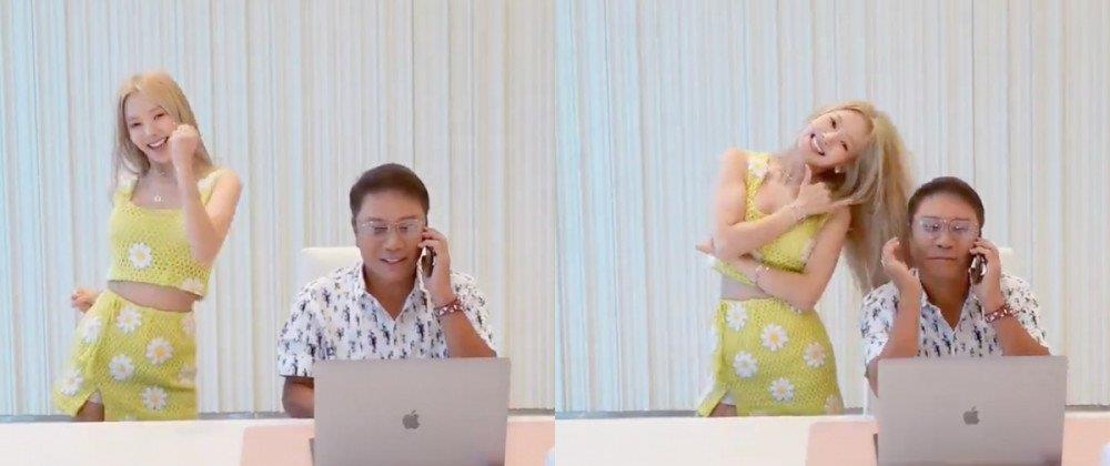 佟丽娅|少女时代孝渊在老板李秀满身边翩翩起舞，可爱笑容太疗愈！