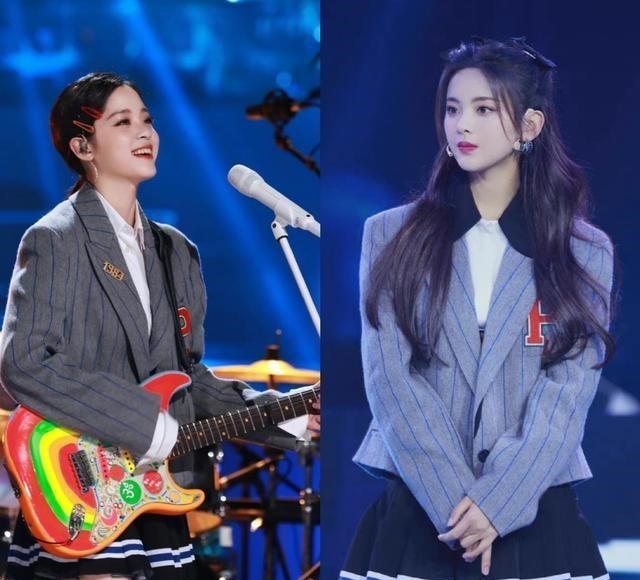 杨超越|杨超越、欧阳娜娜罕见撞衫，淑女风PK甜辣少女风，美得各有千秋