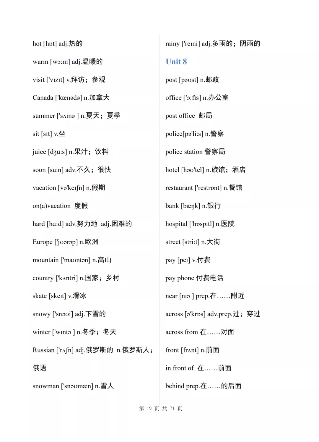 济南朗阁外语培训中心|【济南朗阁】初中三年,6本英语课本,汇成一份英语单词表!替孩子打印!