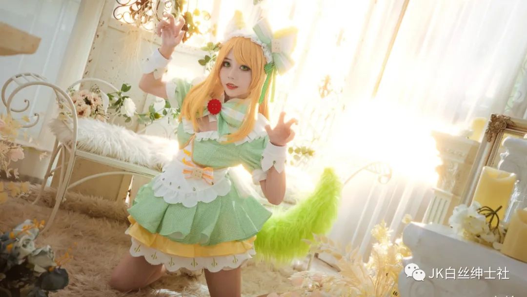 |cos：王者荣耀妲己女仆咖啡cos正片@七轮
