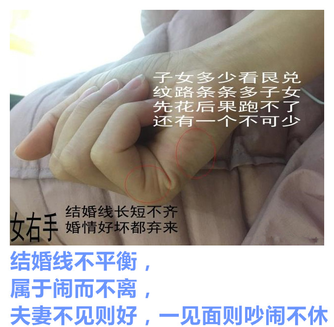 手相八字命理 闹而不离的手相，夫妻不见则好，一见面则吵闹不休
