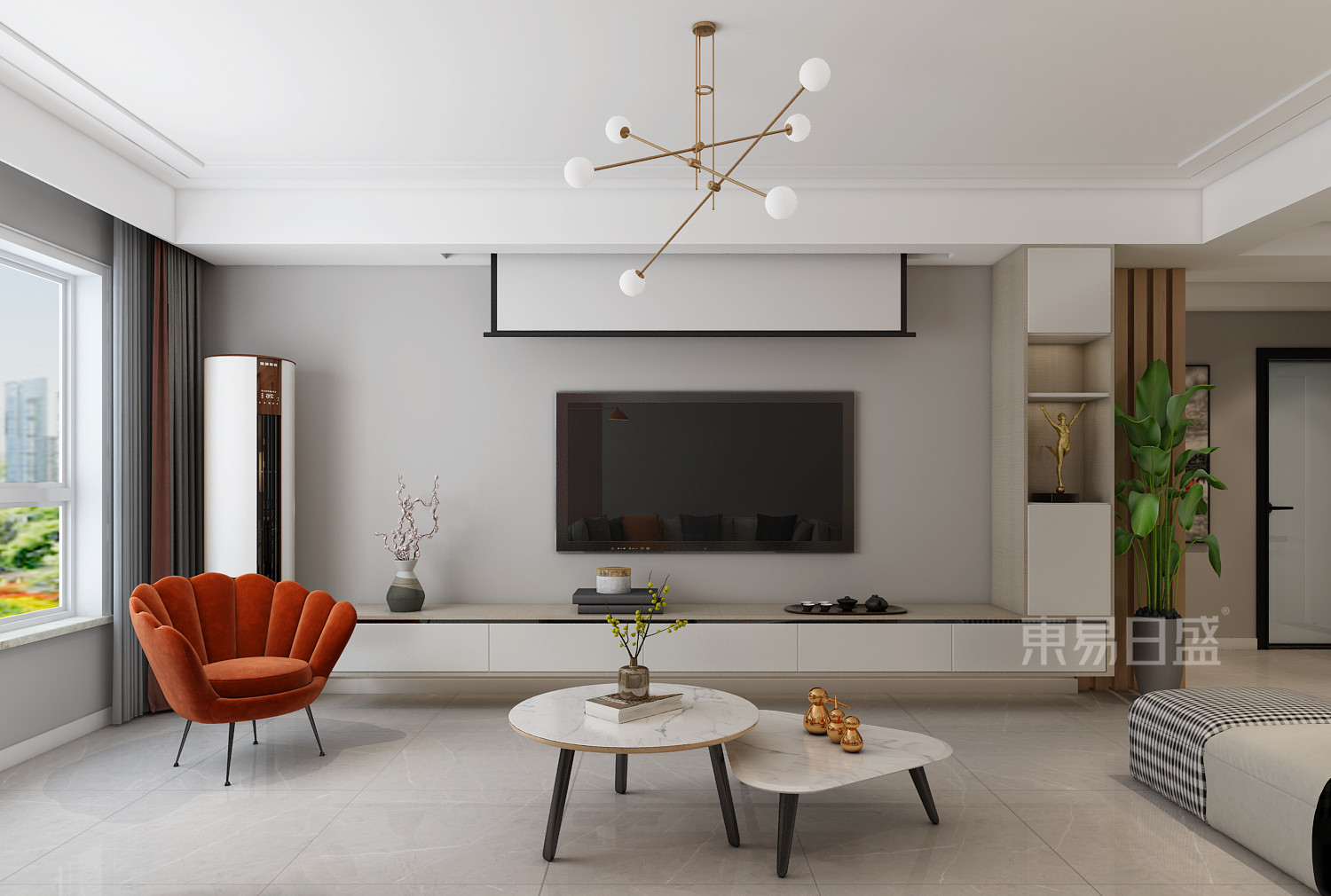 东易日盛石家庄|135平现代简约之家,享受生活的宁静