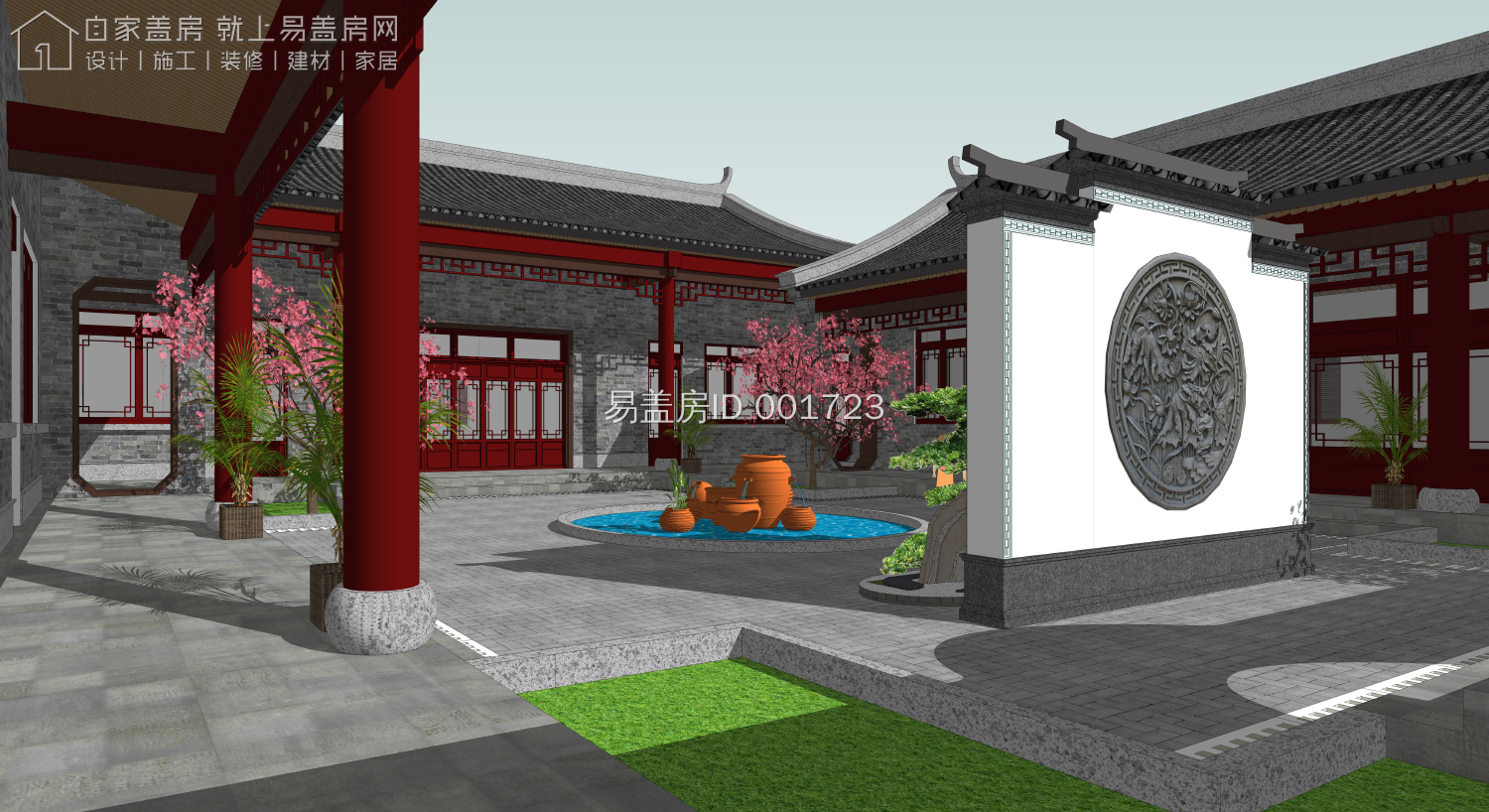 面宽\t27.2米 进深 32.2米 河北唐山王家中式三合院