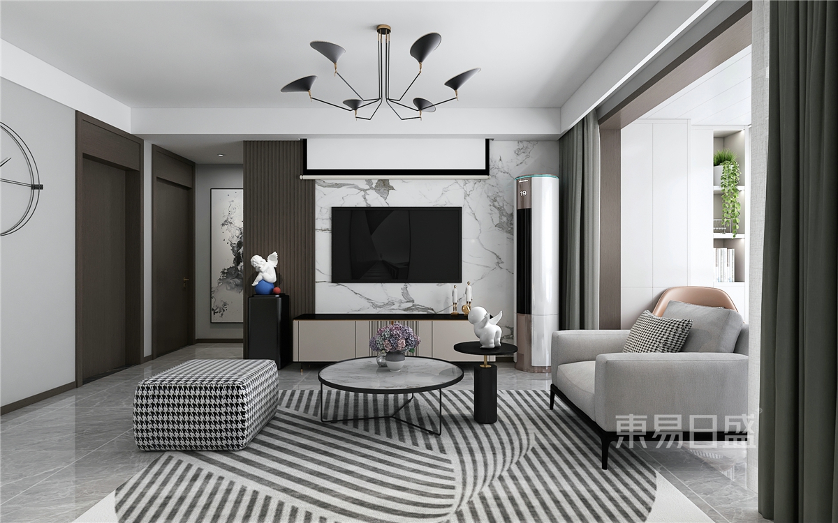 东易日盛石家庄 120平米现代简约风，让生活悠闲舒适有故事