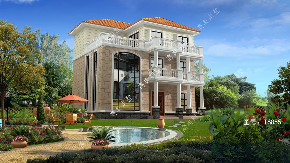 三层欧式别墅，外观美观，成本在接受范围内。