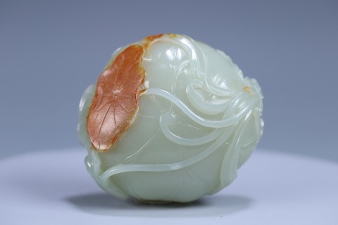 |老和田玉荷叶洗、籽料荷叶洗