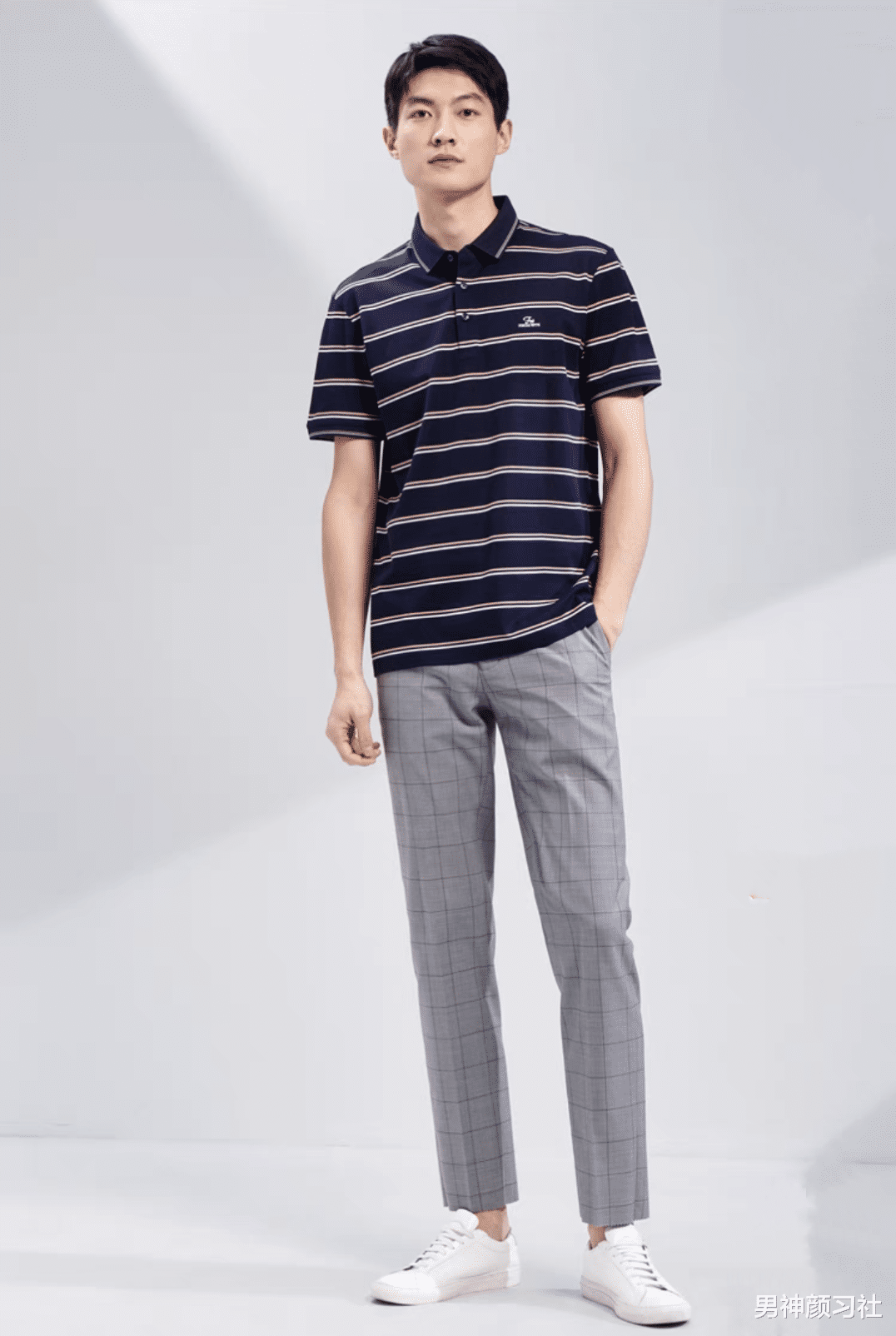 男神颜习社|条纹T恤，男人的“穿搭美学”，海澜之家铁山靠同款助你摆脱平庸