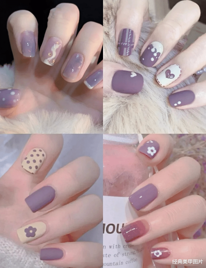打底裤|高贵优雅的紫色美甲，气质又巨显白，33款中肯定有你想要的