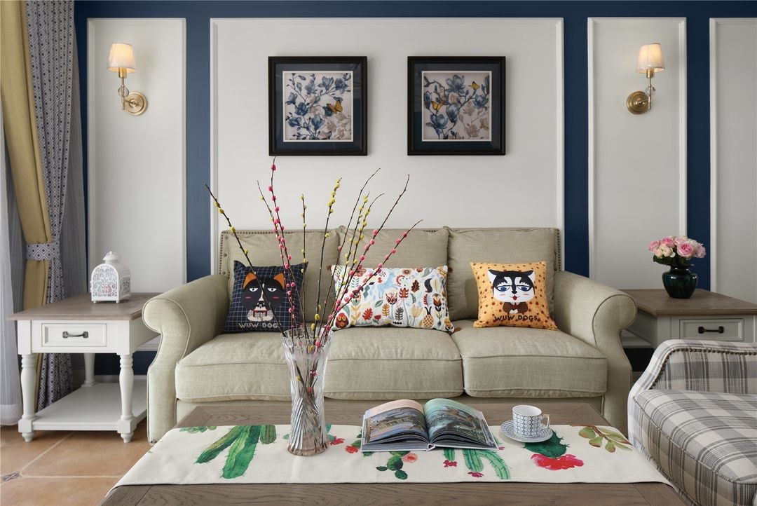 家居超人|深蓝色调构造的空间，恬淡舒适又精致，这份归属感让人很安心