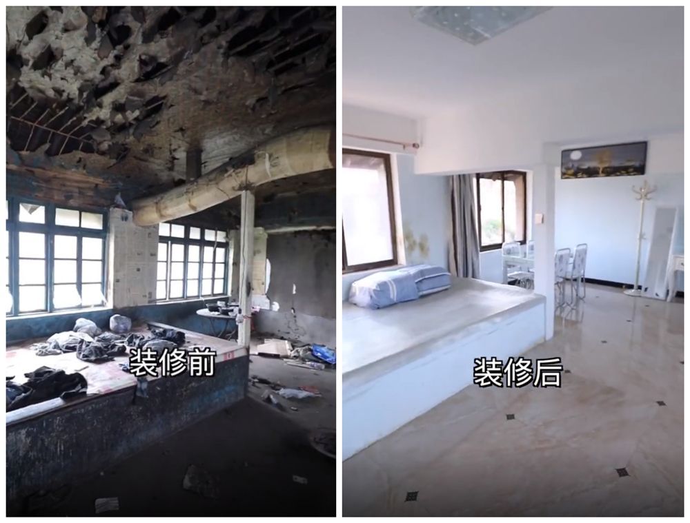 小伙帮农村老人修房子,将原本“摇摇欲坠”的房子,变成温馨的家