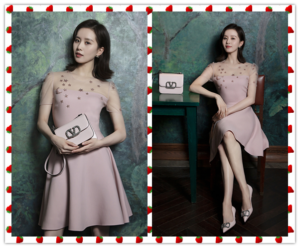 粉色|刘诗诗越来越成熟了，穿粉色的服装都压不住，有满满的“女王范”