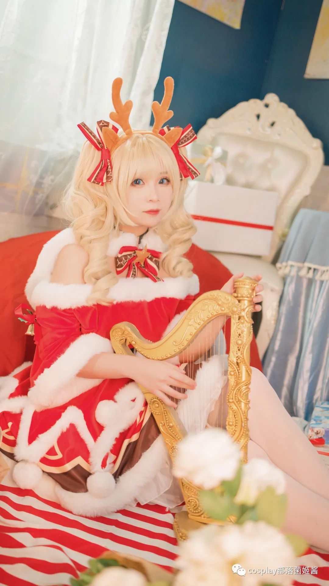 |cos:原神芭芭拉圣诞装cos正片@迷殇