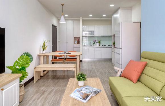 |72㎡也能做3房2卫，简约风格设计真温馨，虽然有些挤却特别实用！