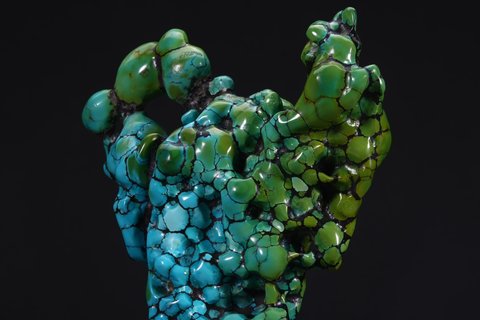 绿松石|旧藏: 绿松石山子盆景