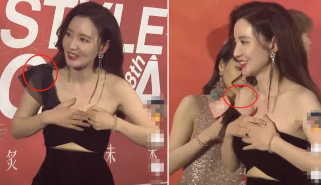 邓文迪|李菲儿走秀现场意外摔倒！单膝跪地防止走光，躲男主持怀里太害羞